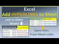 Excel Hyperlink Function