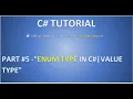 PART 5 C Tutorial - Enum Type Value Type