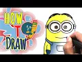 DRAWING Minions EASY Coloring Page Printable Easy Things to DRAW DrawingwithKIDS