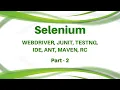 Selenium Tutorial - Selenium IDE Tutorial Junit Testng Selenium Webdriver RC Maven ANT