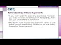 Lambda Function Without Arguments Tutorials