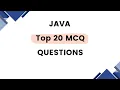 Top 20 java MCQ Ask in every company placement and exam Crack interview java data types MCQ