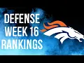 Top 12 Defense DST Rankings Week 16 Fantasy Football