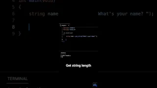 get string length in c