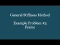 CE 383 - General Stiffness Method