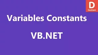 VB Net Variables and Constants