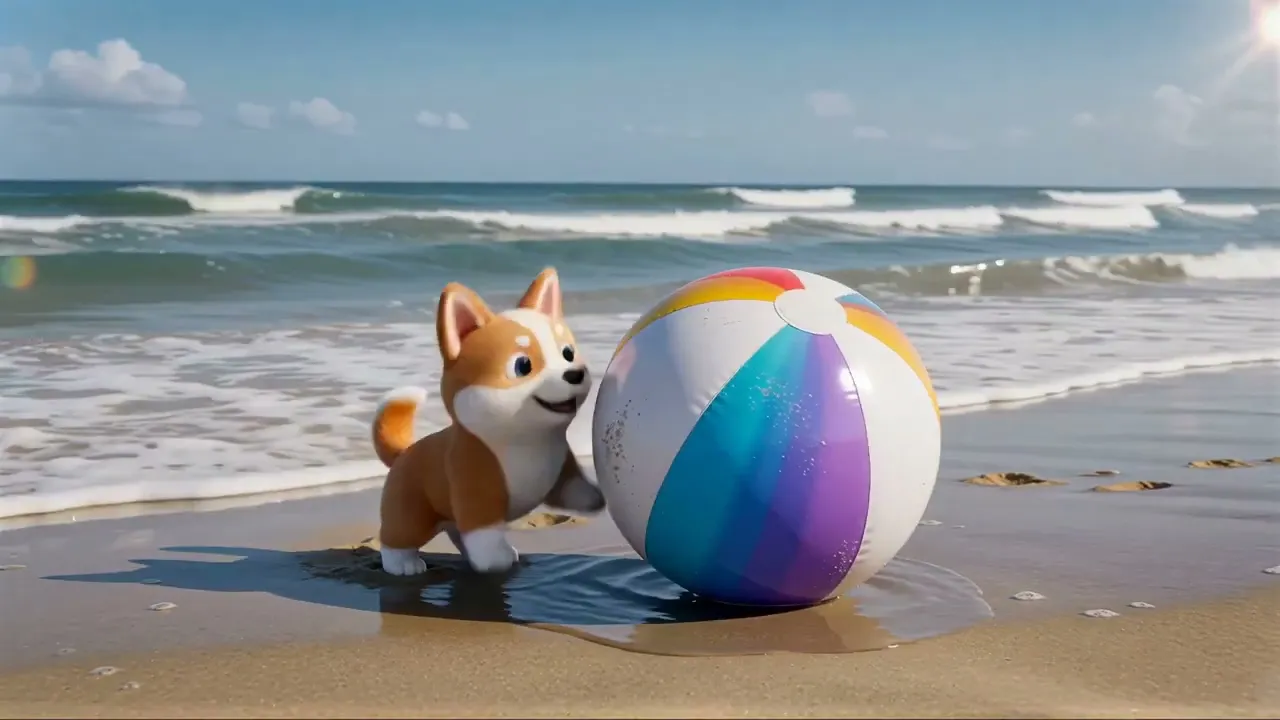 Moka Is Playing at the Beach! 🌊🐾 The Sweetest End-of-Summer Adventure! ☀️✨
