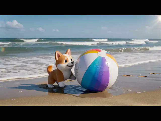 ¡Moka juega en la playa!
