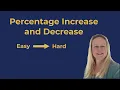Percentage Increase and Decrease GCSE Maths Easy to Hard Exam Questions