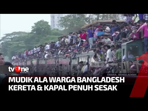 Tradisi Mudik di Bangladesh, Warga Sesaki Kereta dan Kapal Feri