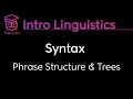 Introduction to Linguistics Phrase Structure Rules Specifiers Complements Tree Structures