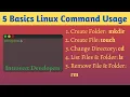 5 Basic Commands in Ubuntu Linux for Very Beginner User mkdir touch cd ls rm
