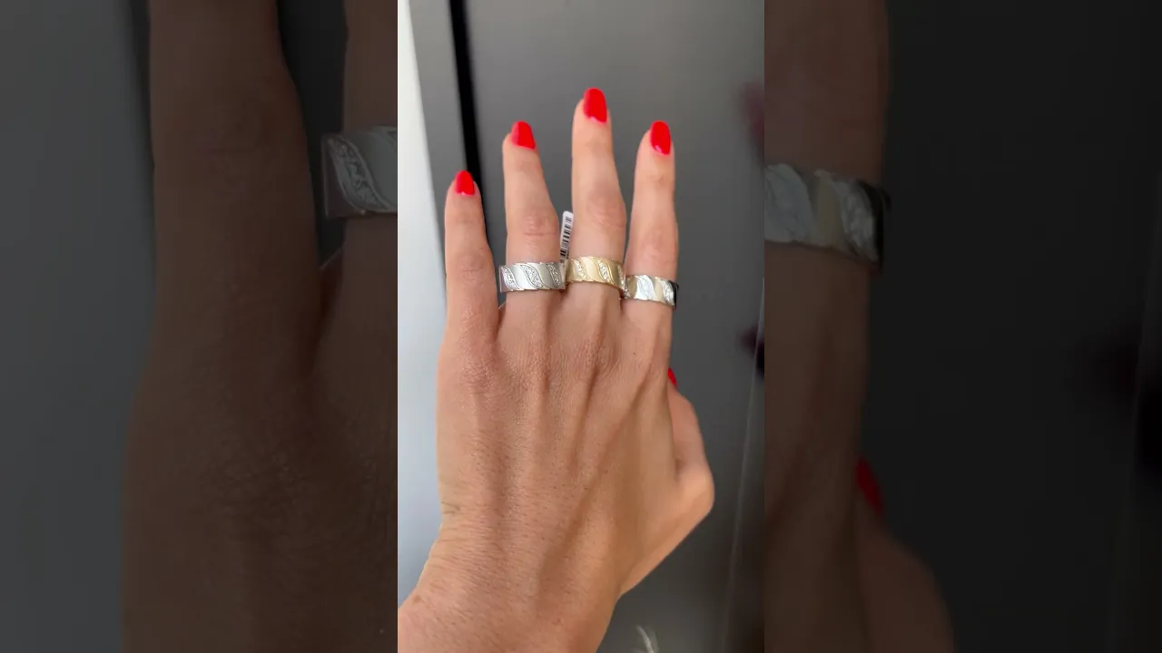 14K Gold Diamond Wide Statement Ring