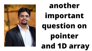 another important question on pointer and 1D array