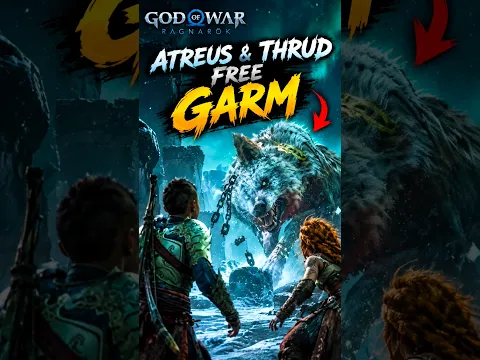 Atreus & Thrúd Free Garm… Then He Escapes! 🐺🔥 | God of War Ragnarök #Shorts #godofwar