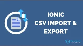 How to Import Export CSV Data using Papa Parse with Ionic 4
