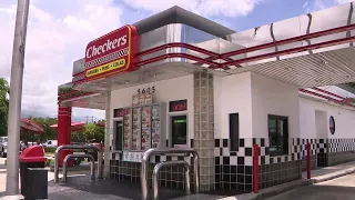 Rainwater spotted dripping onto several items causing contamination issues at Checker s