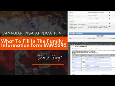 Download MP3 Family Information Form IMM5645 Details | Canadian Visa Application