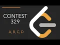 Leetcode weekly contest 329 A B C D Rank under 500
