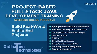 Project based Full Stack Java Development Training - Session 1 Free