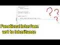 Functional Interface wrt Inheritance Interview Question Java 8 Hindi