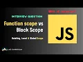 Dil Se JavaScript Question 6 Function Scope vs Block Scope Hoisting Let vs Var Hindi