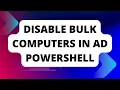 Disabling Multiple computers in AD with Powershell script