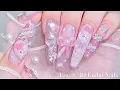 sub Lovely Ribbon 3D Nails Korean Nails Extension nails Nail art Self-nails ASMR