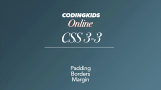 CSS 3-3 Padding Borders Margin