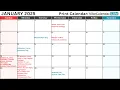 January 2025 Calendar with Holidays and Observances All
