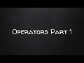 Learn JavaScript Part 8 - Operators Part 1