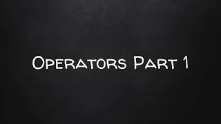 Learn JavaScript Part 8 - Operators Part 1