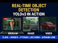 Real Time Object Detection with YOLOv3 - Webcam Image Web App with GitHub Link