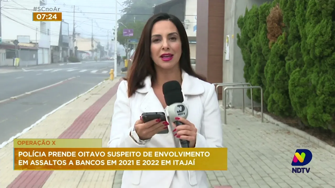 É preso oitavo suspeito de envolvimento em assaltos a bancos de Itajaí