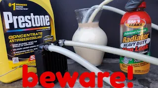 Bar s stop leak danger