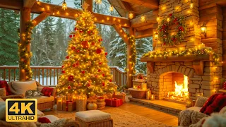 Peaceful Christmas Music For Relaxation Beautiful Christmas Ambience Warm Fireplace Soft Snow 
