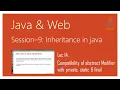 Inheritance in Java Compatibility of abstract Modifier with private static final