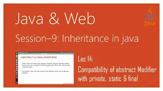 Inheritance in Java Compatibility of abstract Modifier with private static final