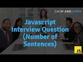 Learn Javascript Interview Question - Number of Sentences