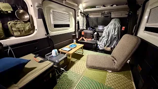 軽自動車に簡単な和室を作ってのんびり車中泊