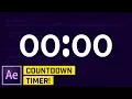 Countdown Timer with Expressions After Effects CC Tutorial