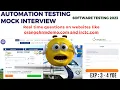 Automation Testing Mock Interview Selenium Java Manual Software Testing Zone