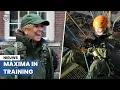 Lagu Zien: koningin Máxima in actie bij training Defensie