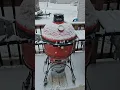 Smoking some meat on a snowy day - Kamado Joe