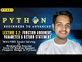 Lecture 3 2 Function Argument Parameters Return Statement in Python PY001