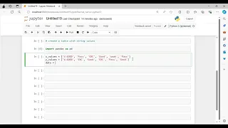 How to create a simple table using strings in Jupyter Notebook