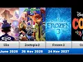 Walt Disney Animation Movies 1937-2029