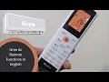Lagu Gree Ac Remote Settings | Functions | instructions in English | How to use Gree Ac Remote