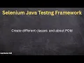 Selenium java testng Automation framework from scratch how to create class what is POM page factory