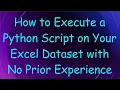 How to Execute a Python Script on Your Excel Dataset with No Prior Experience